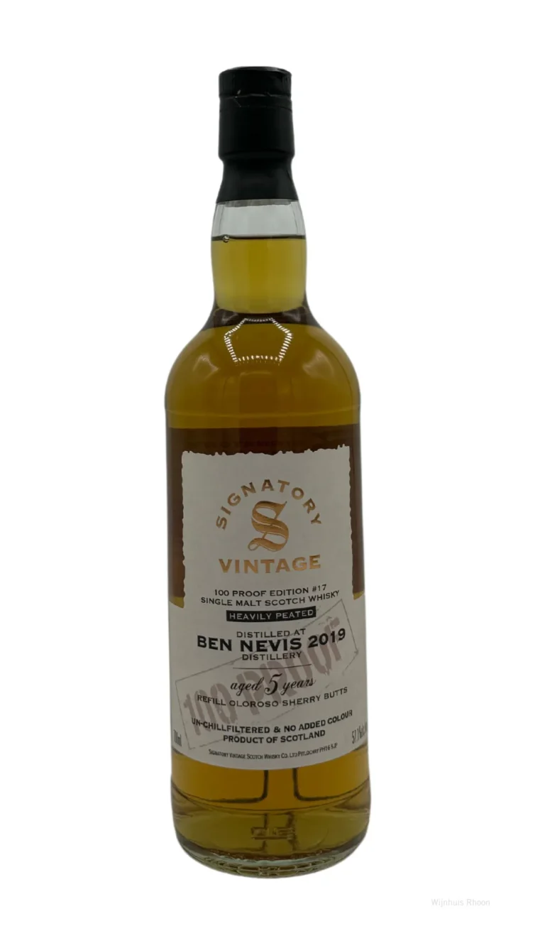 SIGNATORY BEN NEVIS 5Y HEAVILY PEATED 100 PROOF 070 57,1%