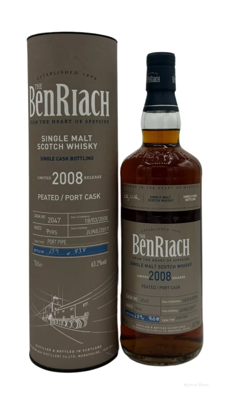 Benriach Single Cask 2008 Peated Port Cask #2047 0.7 ltr.