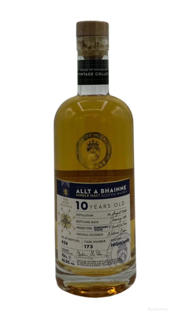 House of Mc Callum Allt a Bhainne 10 jr Burgundy 46,5% 0,7 ltr.