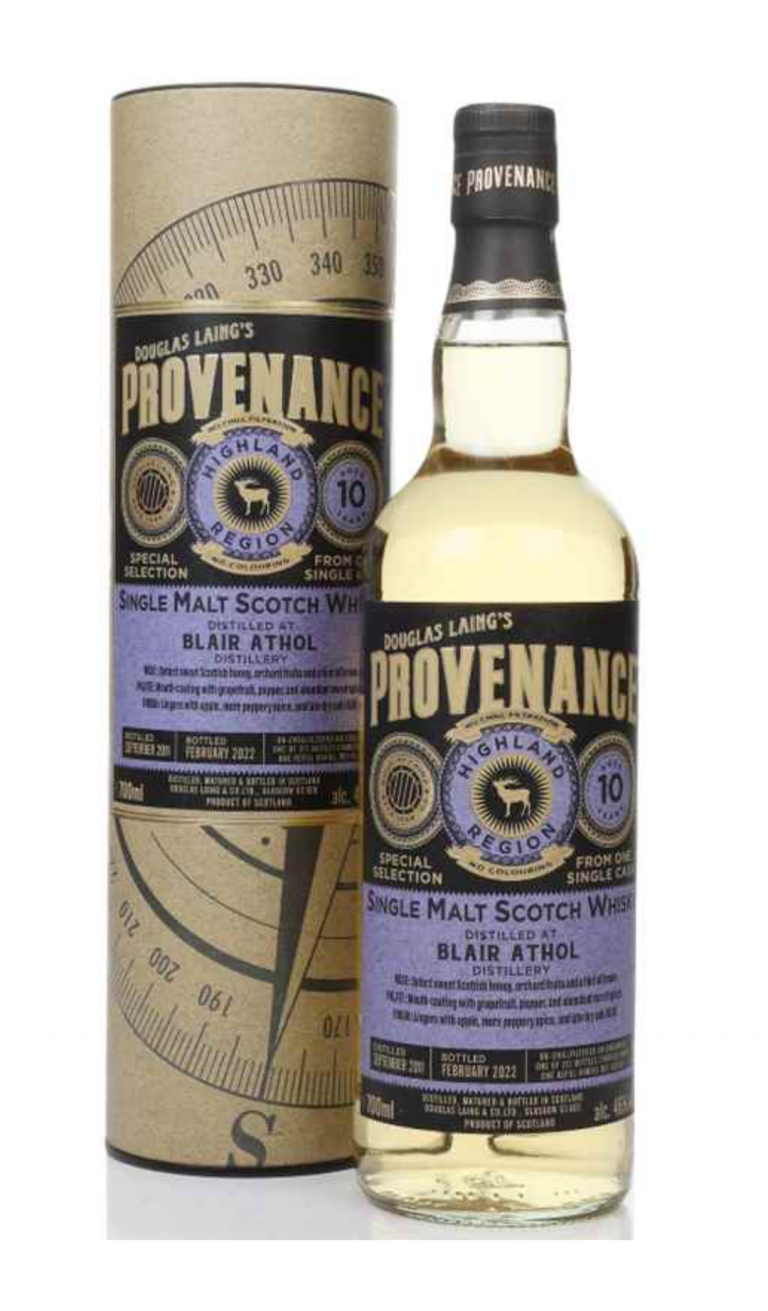 Provenance Blair Athol  10 YR 46%  0.7 ltr.